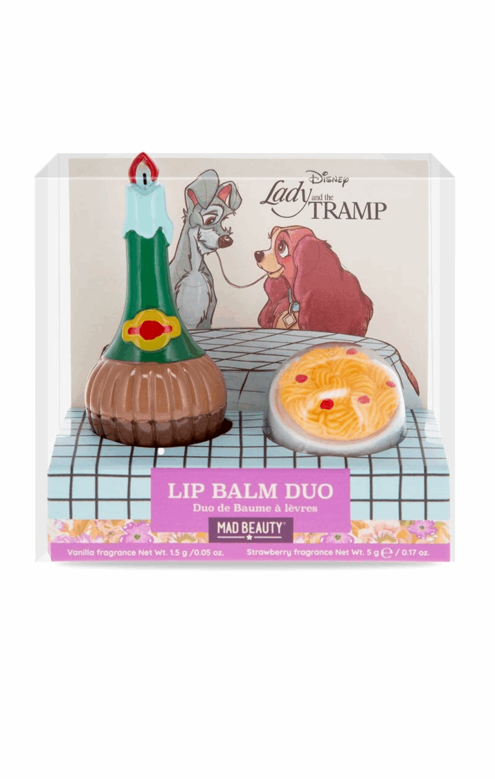 Disney Lady & The Tramp Lip Balm Duo Lip Balm by Mad Beauty as seen on celebrities