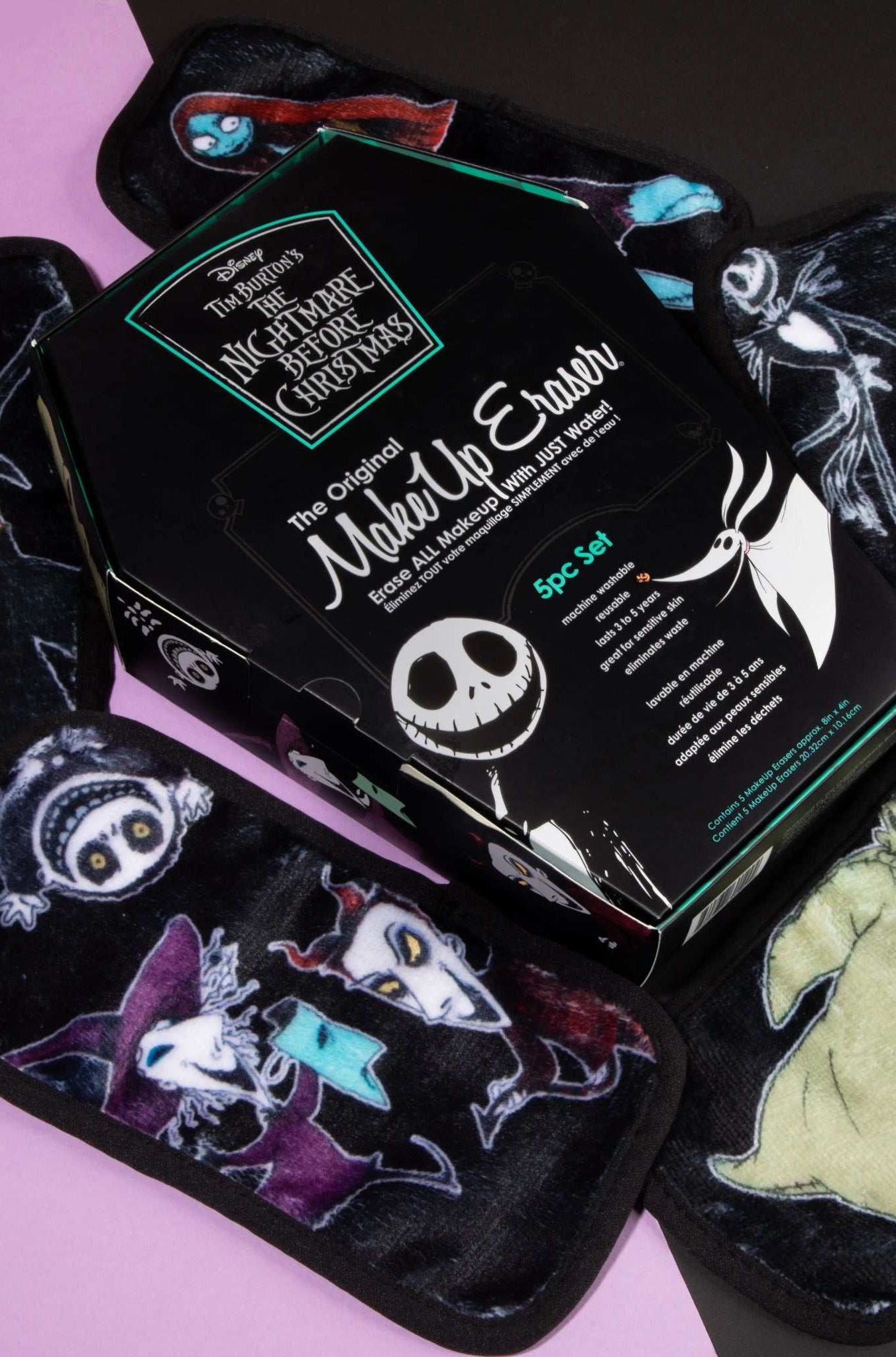 Shop Makeup Eraser Makeup Eraser Disney Nightmare Before Christmas 5pc Mini Set Beauty Product for women – premium loungewear and festival fashion at Spoiled Brat