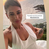 Frankies Bikinis Tulsa Halter Midi Dress as seen on Malin Andersson Maxi Dress by Frankies Bikinis as seen on celebrities