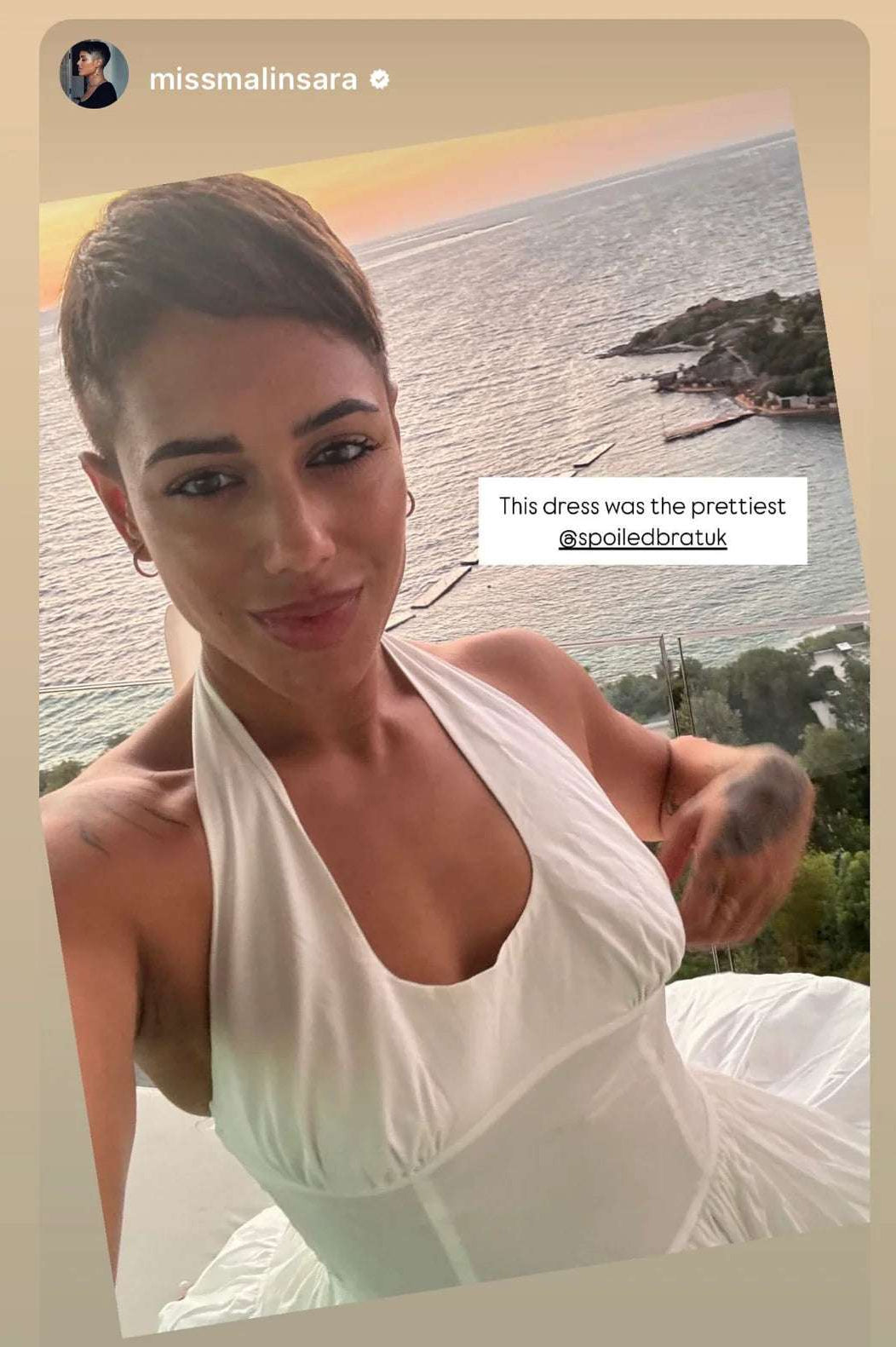 Frankies Bikinis Tulsa Halter Midi Dress as seen on Malin Andersson Maxi Dress by Frankies Bikinis as seen on celebrities