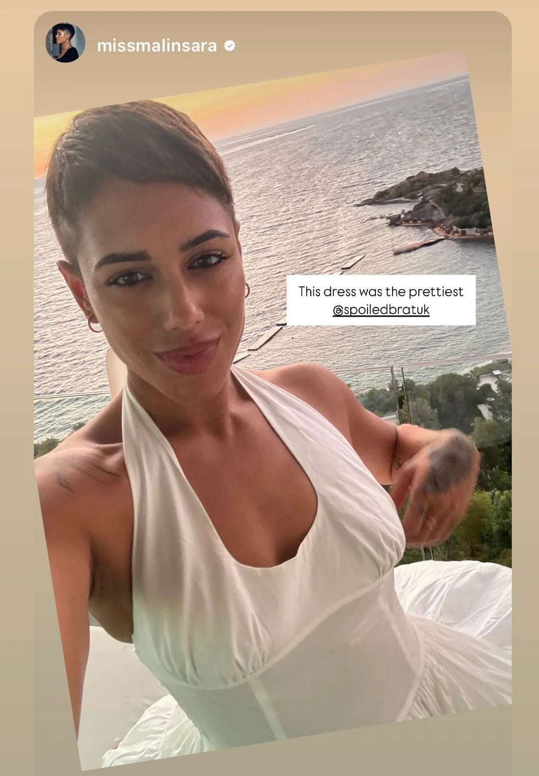 Frankies Bikinis Tulsa Halter Midi Dress as seen on Malin Andersson Maxi Dress by Frankies Bikinis as seen on celebrities