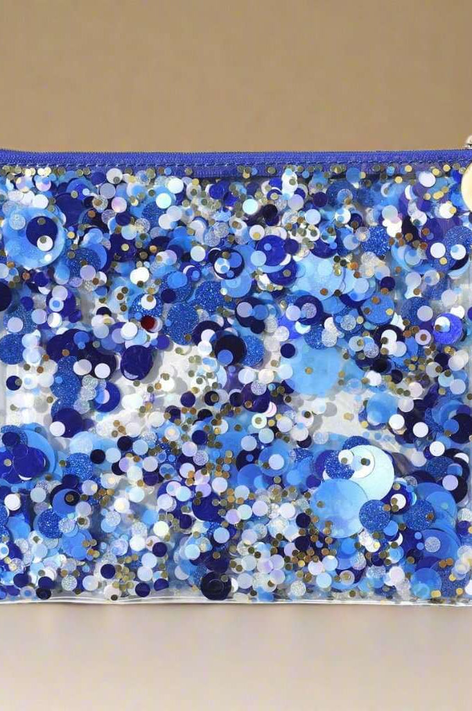 Shop Packed Party Packed Party Spirit Squad True Blue Confetti Everything Pouch Clutch Bag for women – premium loungewear and festival fashion at Spoiled Brat