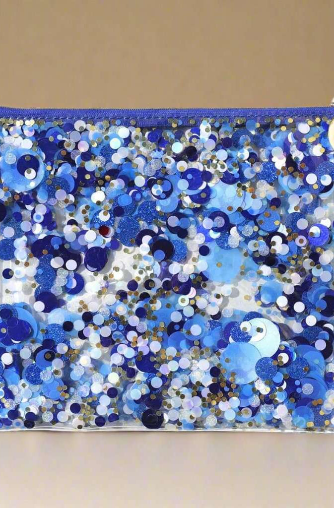 Shop Packed Party Packed Party Spirit Squad True Blue Confetti Everything Pouch Clutch Bag for women – premium loungewear and festival fashion at Spoiled Brat