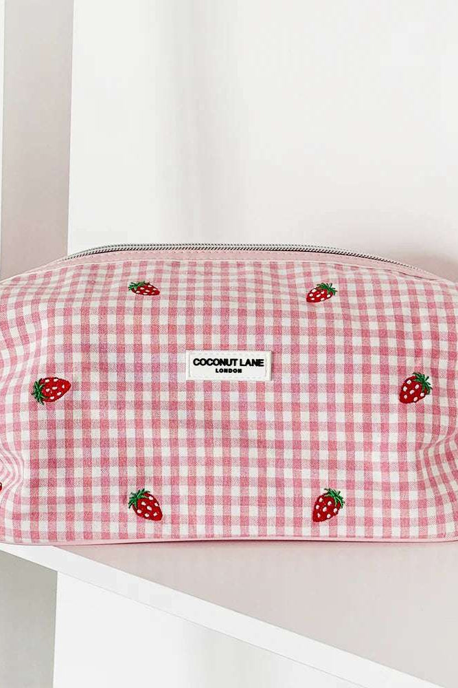 Coconut Lane Strawberry Picnic Magic Lifestyle Pouch Cosmetic Case by Coconut Lane as seen on celebrities