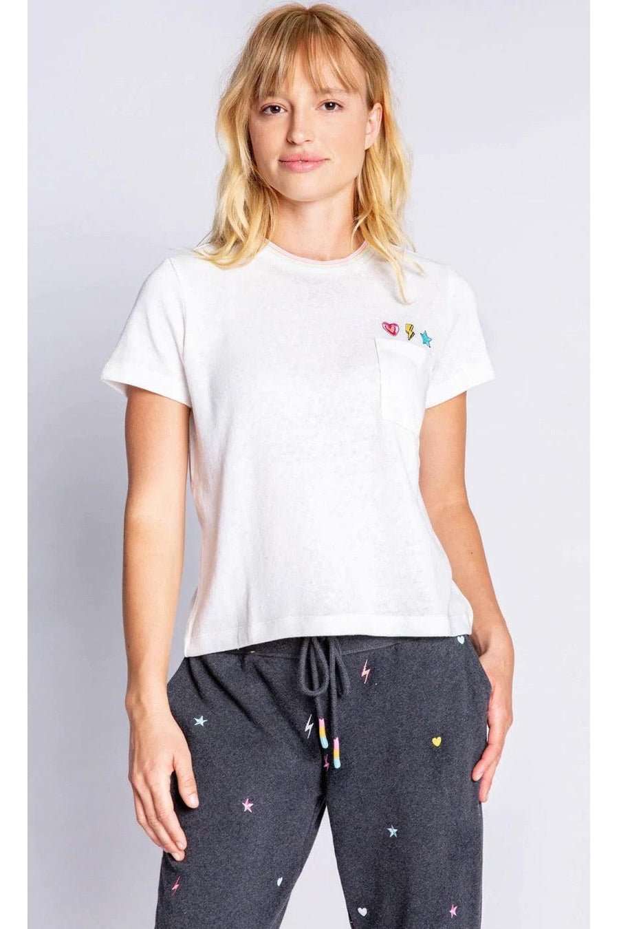 Shop PJ Salvage PJ Salvage One Love Embroidered T-Shirt T-Shirt for women – premium loungewear and festival fashion at Spoiled Brat