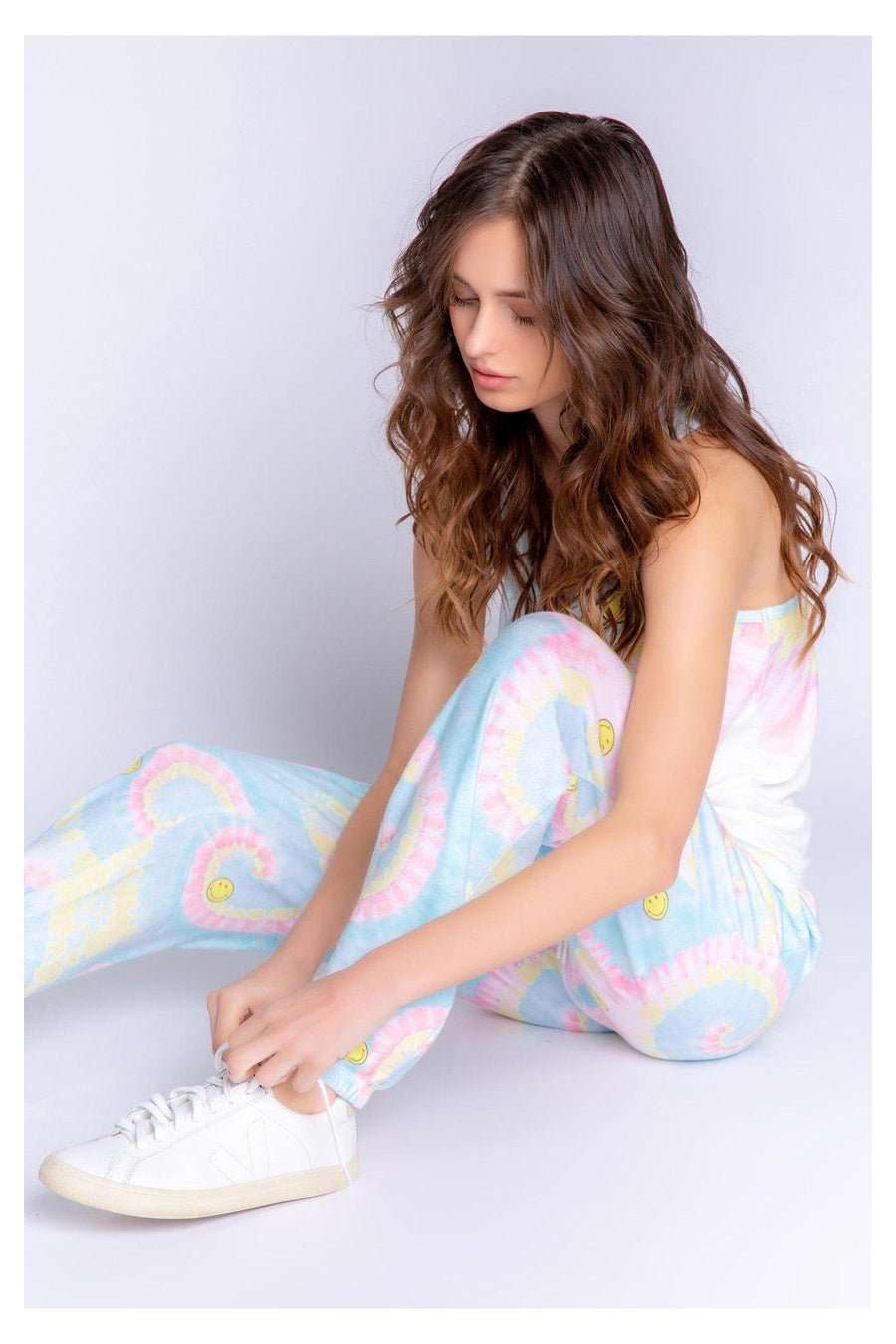 Shop PJ Salvage PJ Salvage Smiley Band PJ Pants Pyjamas for women – premium loungewear and festival fashion at Spoiled Brat