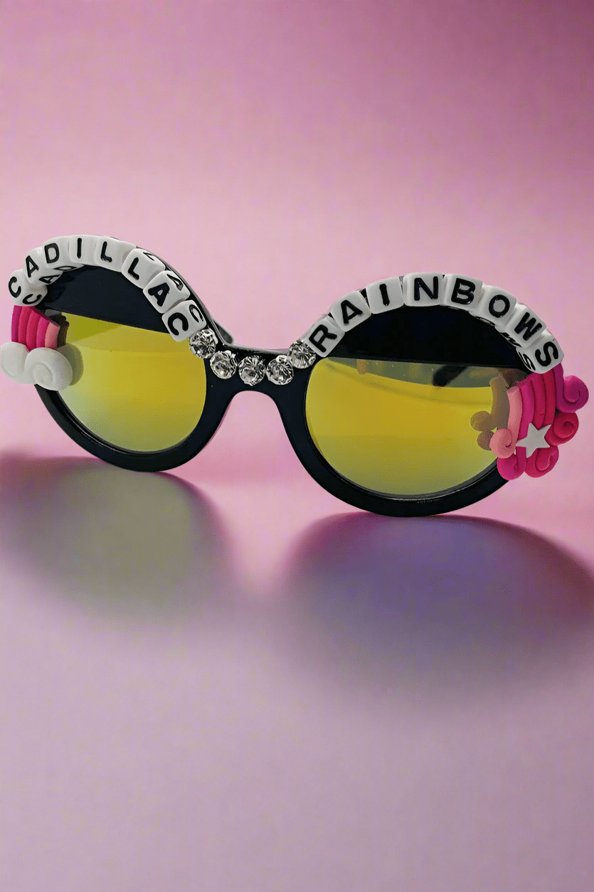 Shop Rad and Refined Rad & Refined Cadillac & Rainbows Statement Sunglasses Sunglasses for women – premium loungewear and festival fashion at Spoiled Brat