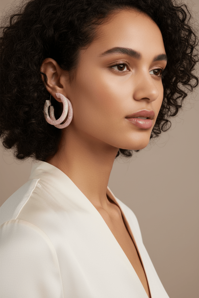 Shop 8 Other Reasons Sofia Richie x 8 Other Reasons Pink Speck Hoop Earrings Earrings for women – premium loungewear and festival fashion at Spoiled Brat