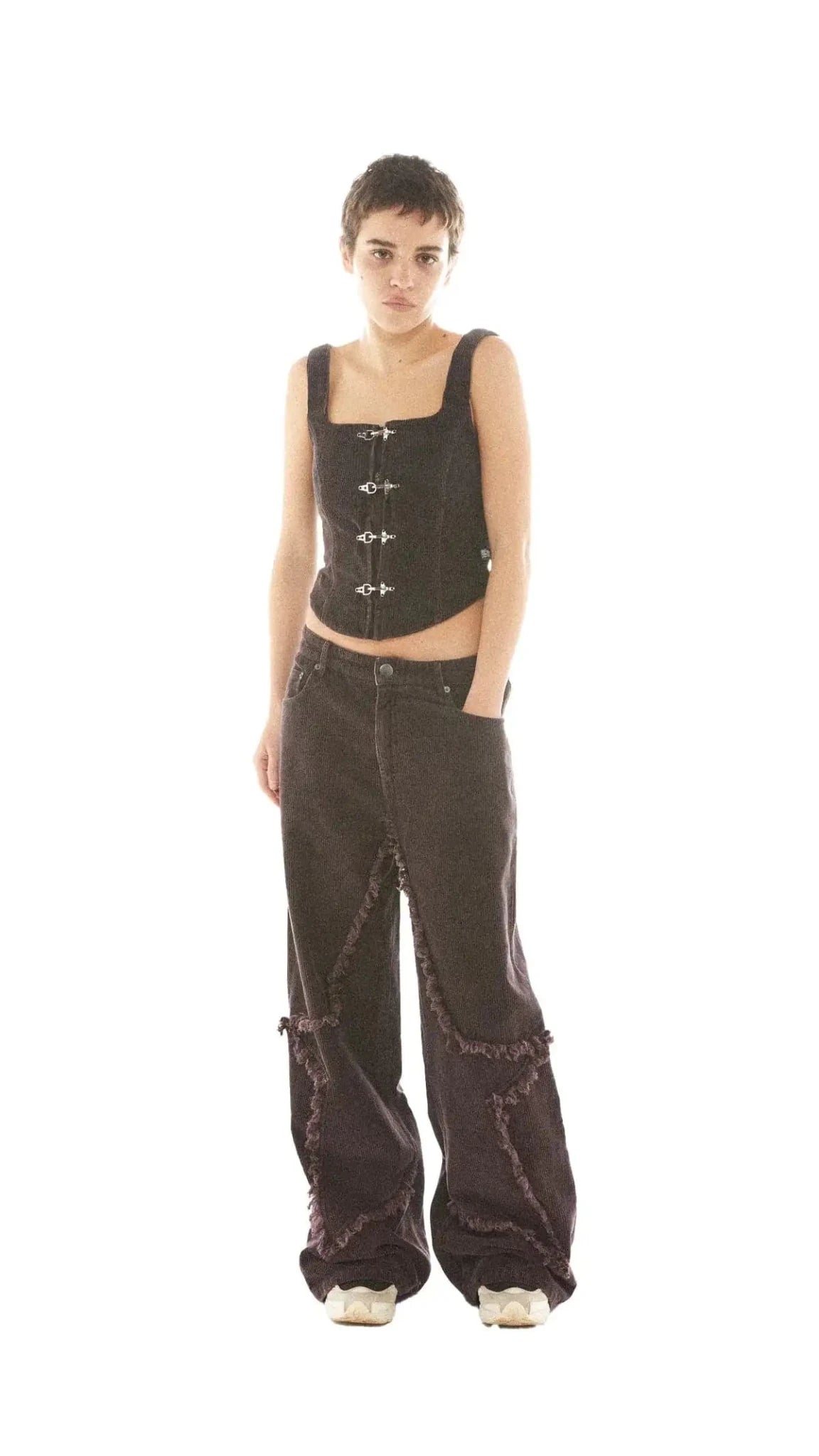 Shop Basic Pleasure Mode Basic Pleasure Mode Hot Chocolate Corset Top Corset for women – premium loungewear and festival fashion at Spoiled Brat