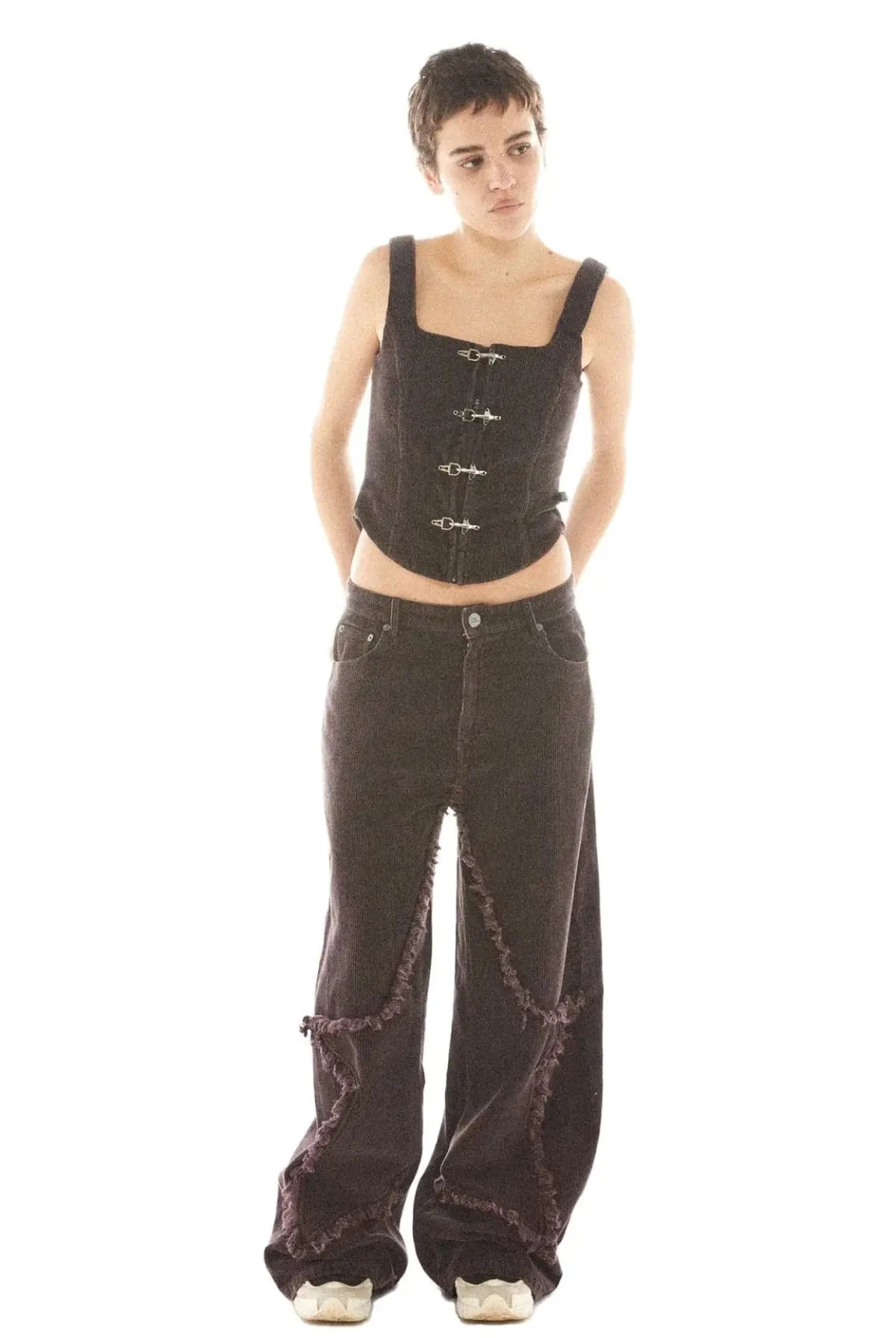Shop Basic Pleasure Mode Basic Pleasure Mode Hot Chocolate Corset Top Corset for women – premium loungewear and festival fashion at Spoiled Brat