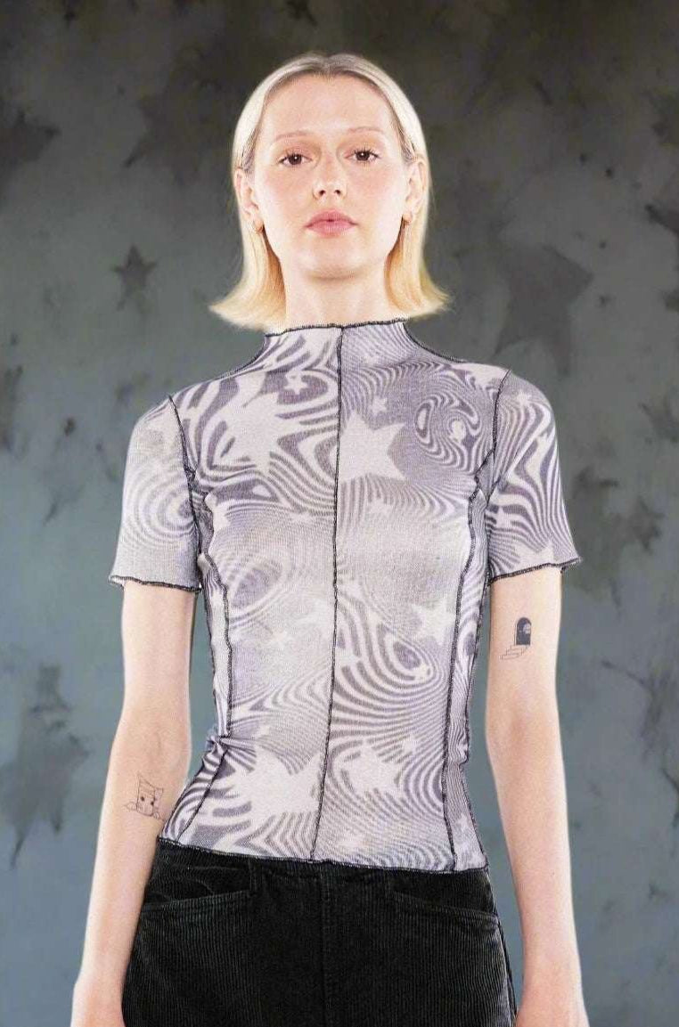 Shop Basic Pleasure Mode Basic Pleasure Mode Supernova Star Tee Tank Top for women – premium loungewear and festival fashion at Spoiled Brat