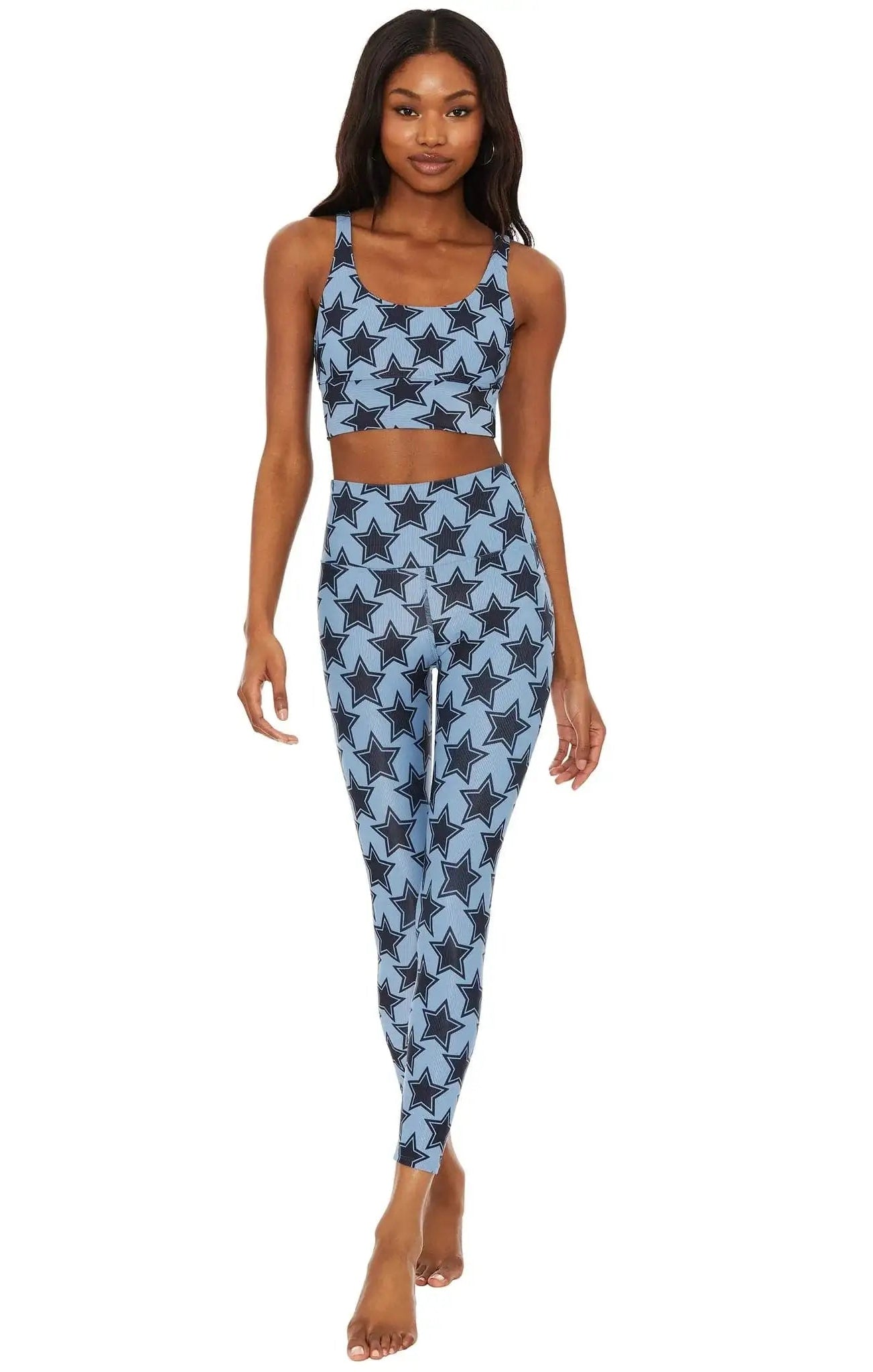 Shop Beach Riot Beach Riot Ayla Pewter Disco Star Leggings Leggings for women – premium loungewear and festival fashion at Spoiled Brat