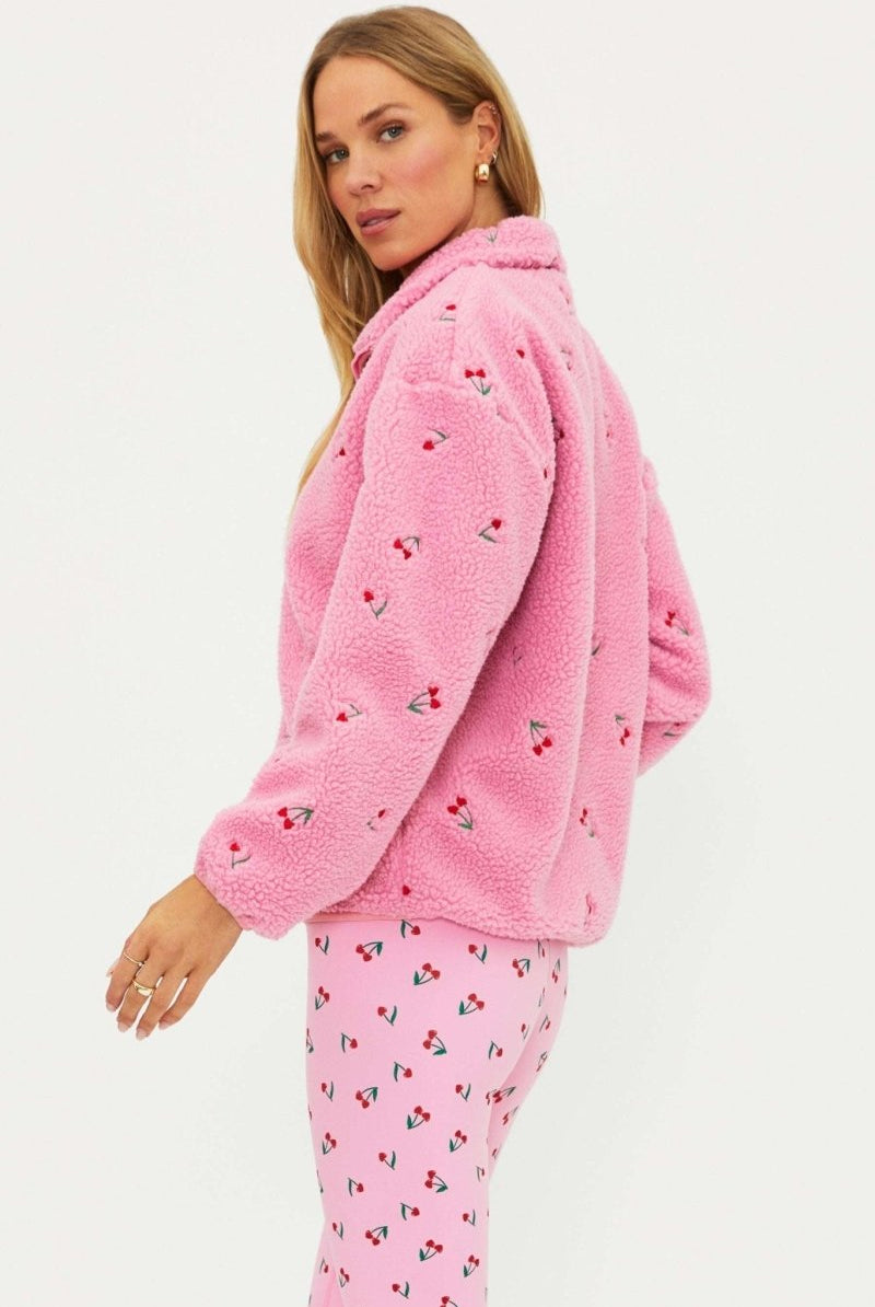 Shop Beach Riot Beach Riot Bennie Fleece Jacket as seen on Chloe Meadows Jacket for women – premium loungewear and festival fashion at Spoiled Brat