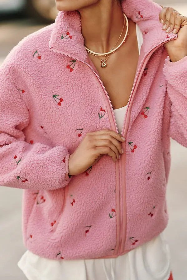 Shop Beach Riot Beach Riot Bennie Fleece Jacket as seen on Chloe Meadows Jacket for women – premium loungewear and festival fashion at Spoiled Brat