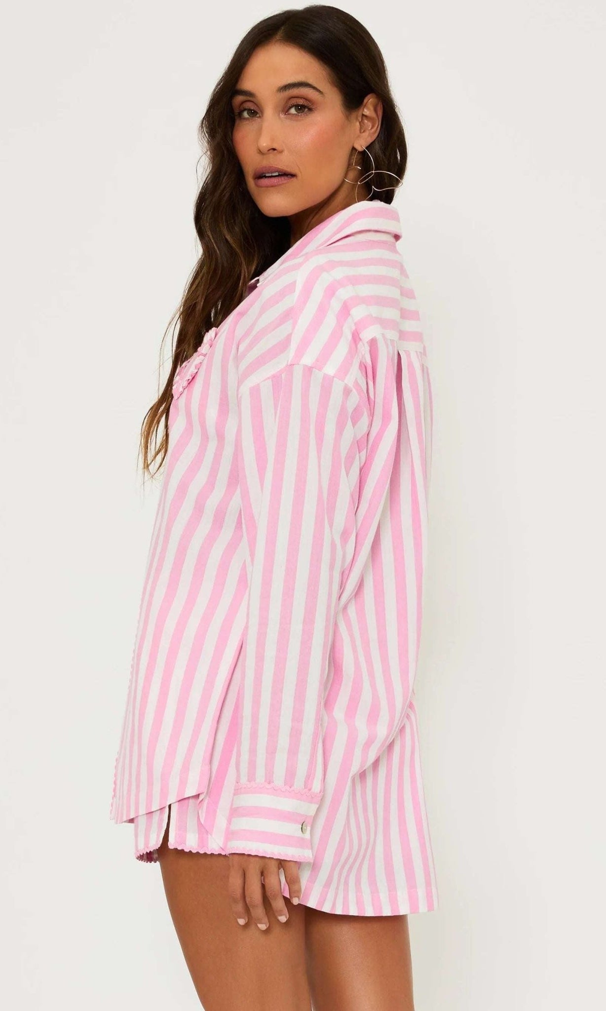 Shop Beach Riot Beach Riot Cassidy Prism Pink Blouse Shirt for women – premium loungewear and festival fashion at Spoiled Brat