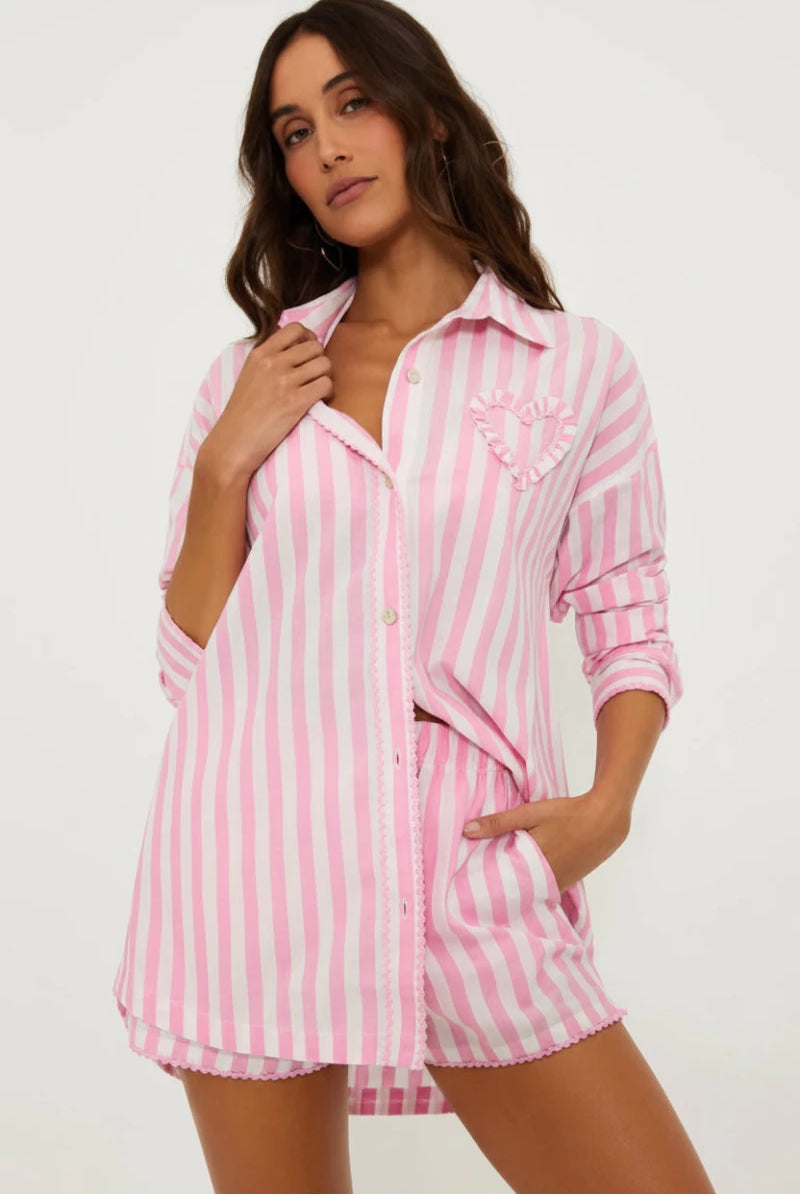 Shop Beach Riot Beach Riot Cassidy Prism Pink Blouse Shirt for women – premium loungewear and festival fashion at Spoiled Brat