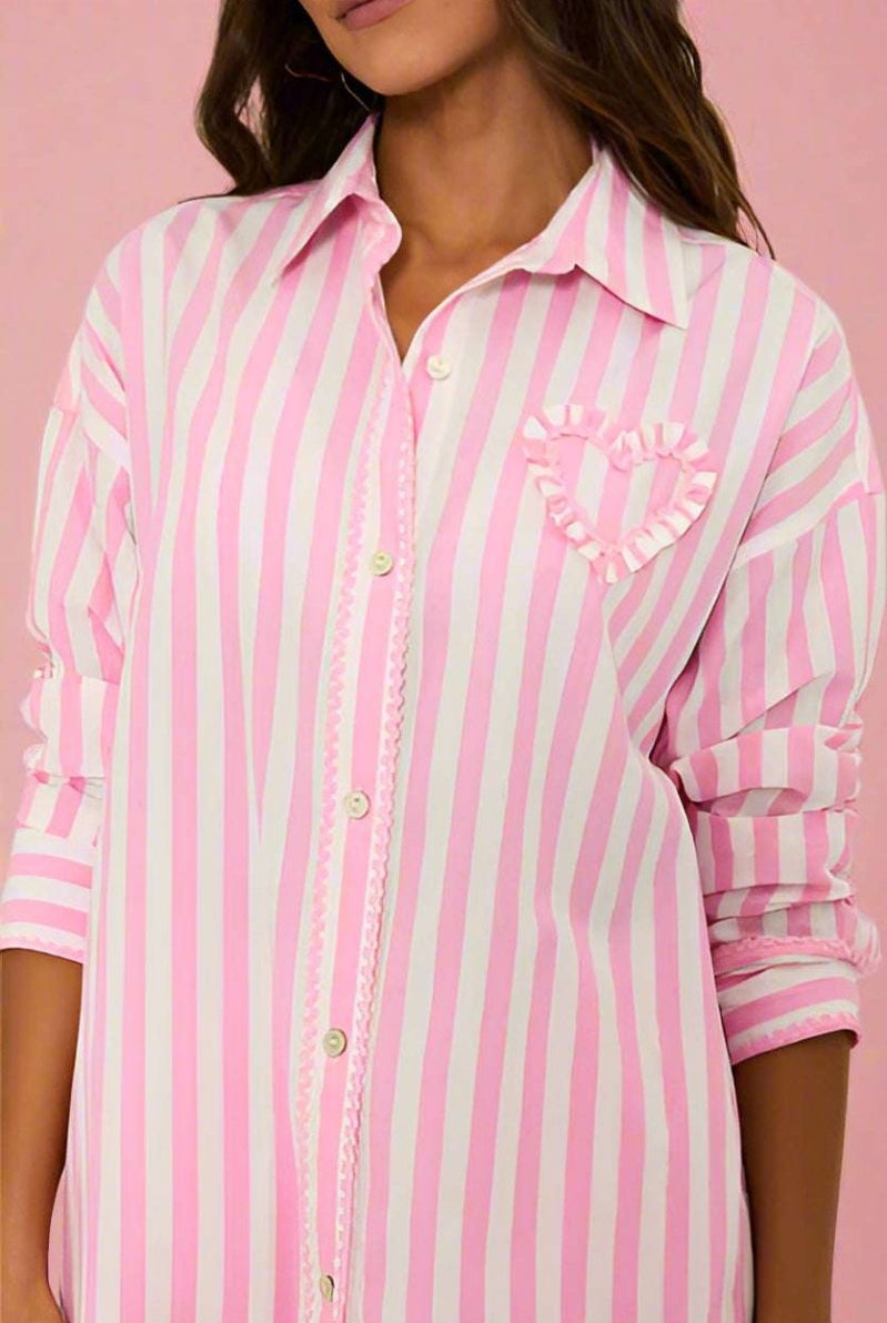 Shop Beach Riot Beach Riot Cassidy Prism Pink Blouse Shirt for women – premium loungewear and festival fashion at Spoiled Brat