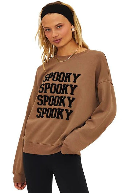 Shop Beach Riot Beach Riot Devyn Spooky Dusk Oversized Sweatshirt Sweater for women – premium loungewear and festival fashion at Spoiled Brat