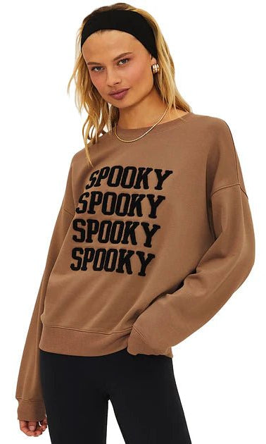 Shop Beach Riot Beach Riot Devyn Spooky Dusk Oversized Sweatshirt Sweater for women – premium loungewear and festival fashion at Spoiled Brat