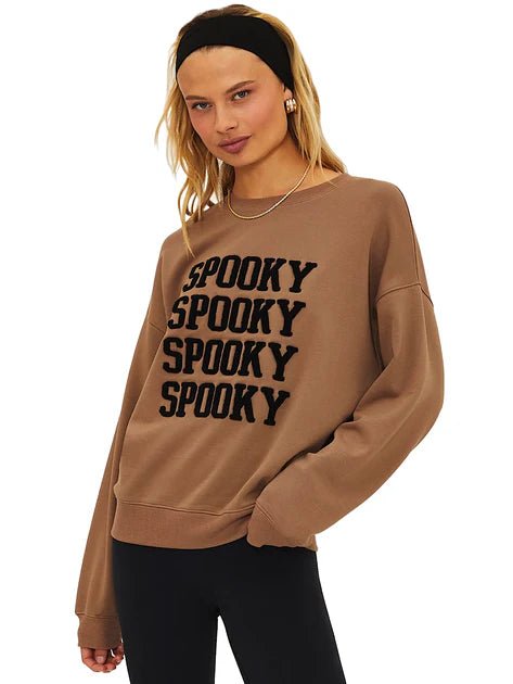 Shop Beach Riot Beach Riot Devyn Spooky Dusk Oversized Sweatshirt Sweater for women – premium loungewear and festival fashion at Spoiled Brat