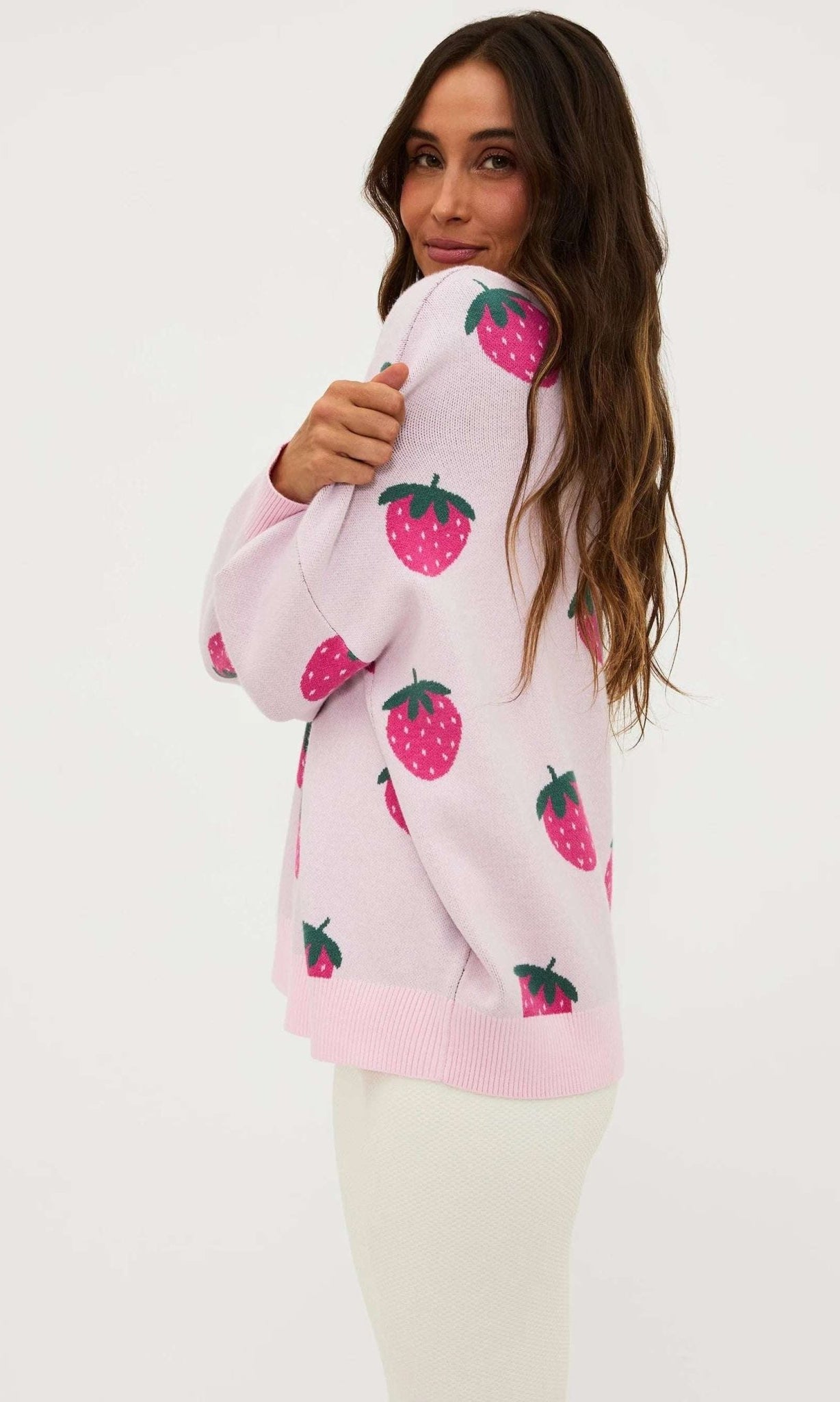 Shop Beach Riot Beach Riot Joey Strawberry Sweatshirt Jumper for women – premium loungewear and festival fashion at Spoiled Brat