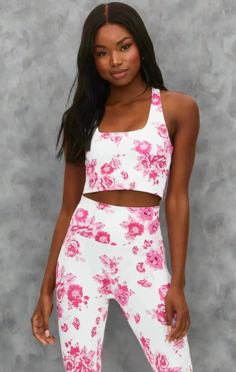 Beach Riot Katya Gym Desert Garden Crop Top as seen on Chloe Sims Crop Top by Beach Riot as seen on celebrities