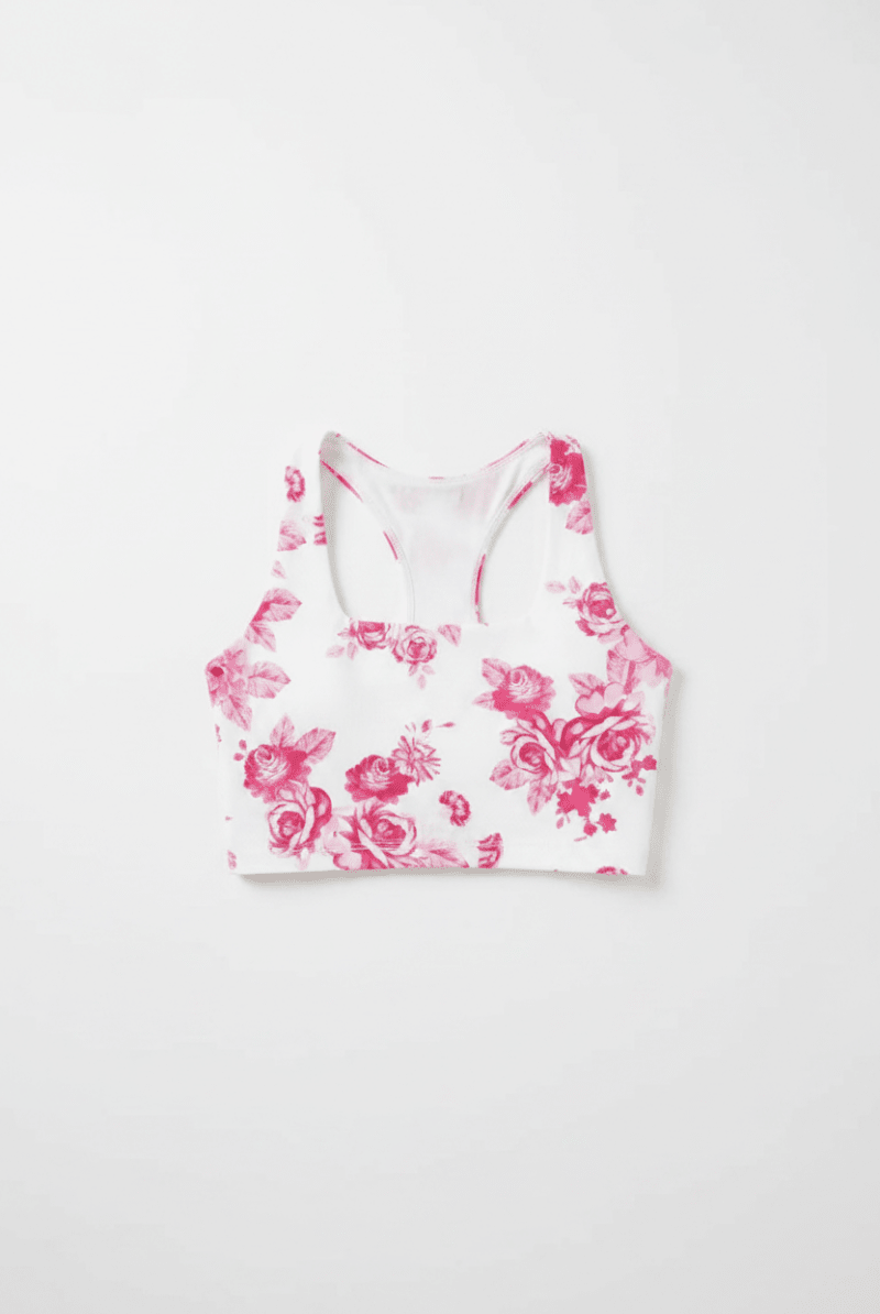 Shop Beach Riot Beach Riot Katya Gym Desert Garden Crop Top as seen on Chloe Sims Crop Top for women – premium loungewear and festival fashion at Spoiled Brat