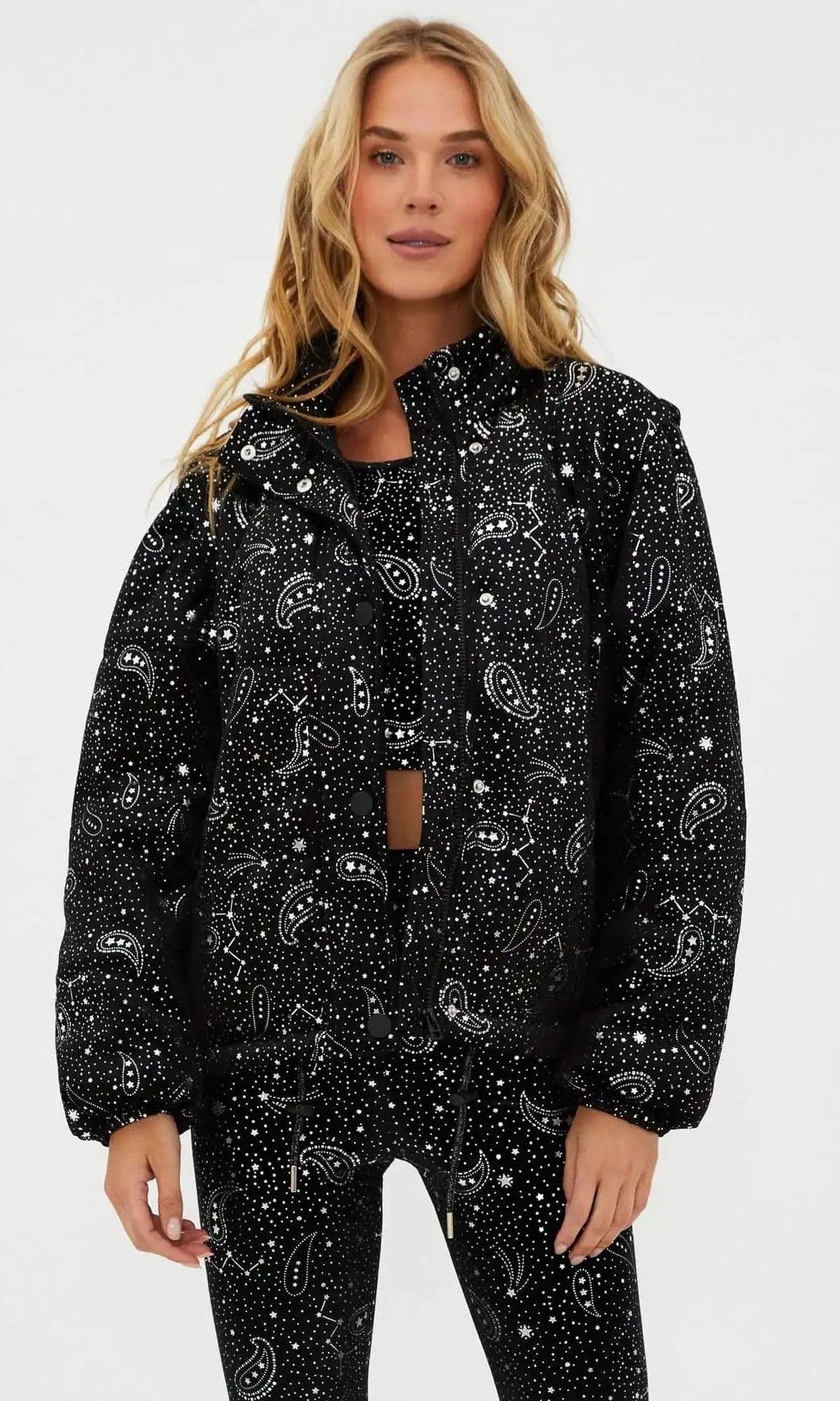 Shop Beach Riot Beach Riot Kris Convertible Shooting Stars Puffer Jacket Jacket for women – premium loungewear and festival fashion at Spoiled Brat