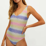 Beach Riot Reese One Piece Cotton Candy Ombre Shine Swimsuit Swimsuit by Beach Riot as seen on celebrities