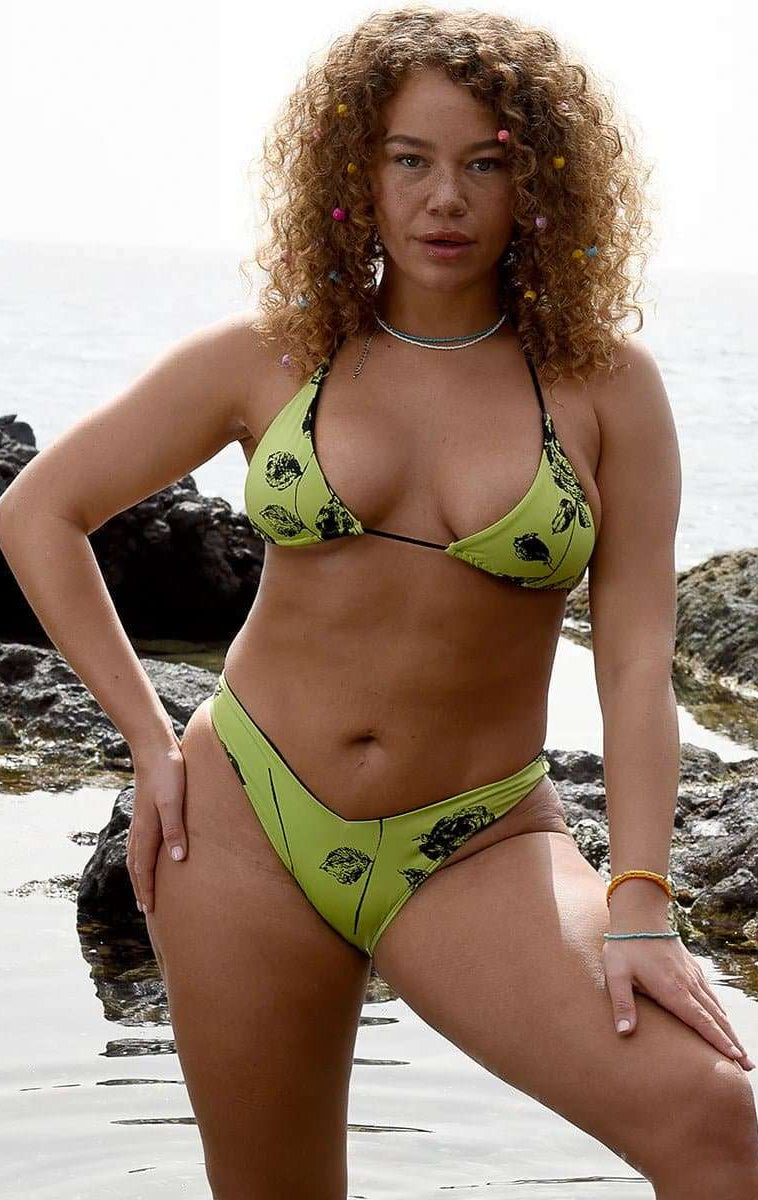 Bitching & Junkfood DUA Bikini Top Neon Rose Bikini Top by Bitching & Junkfood as seen on celebrities