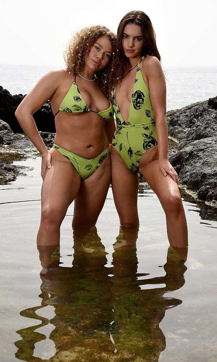 Bitching & Junkfood DUA Bikini Top Neon Rose Bikini Top by Bitching & Junkfood as seen on celebrities