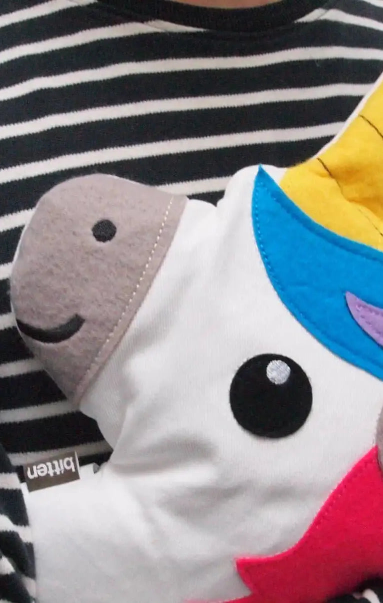 Bitten Design Huggable Unicorn Head Hot Water Bottle by Bitten as seen on celebrities