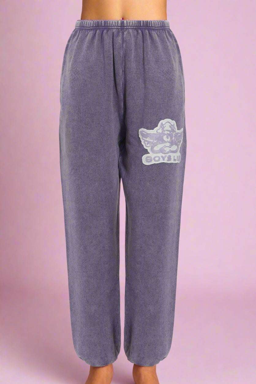 Shop Boys Lie Boys Lie Aura Let Love Guide My Way Kimmy Jogger Pants Jogger Bottoms for women – premium loungewear and festival fashion at Spoiled Brat