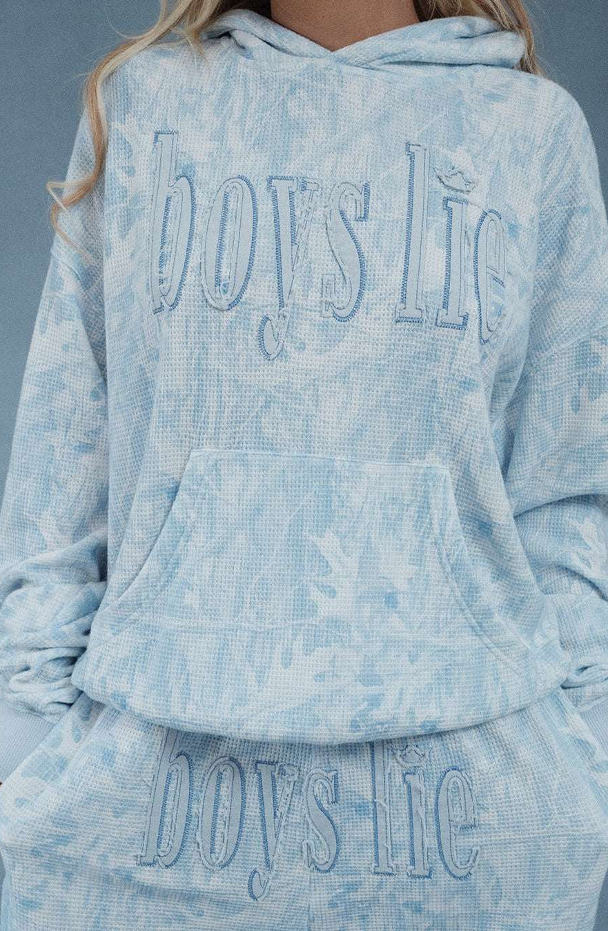 Boys Lie Blue Manhunt Racer Hoodie by Boys Lie – Hooded Sweatshirt – Blue | Spoiled Brat UK