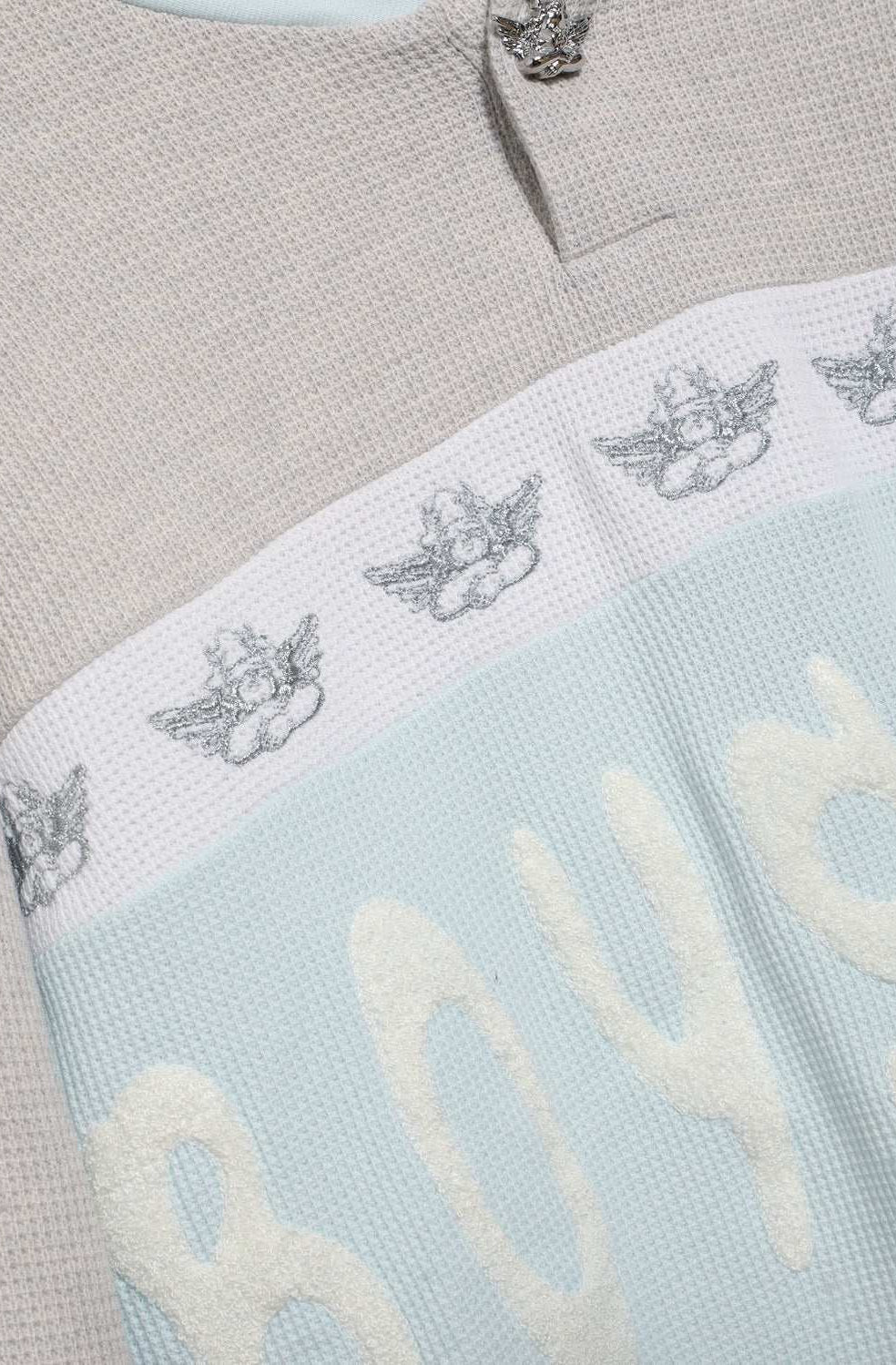 Shop Boys Lie Boys Lie Blue Private School Rider Crewneck Sweater for women – premium loungewear and festival fashion at Spoiled Brat