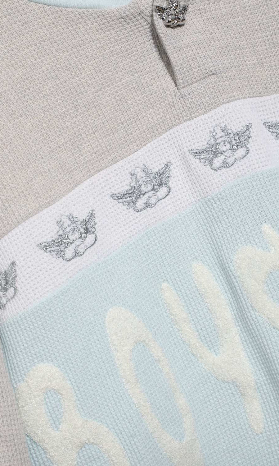 Shop Boys Lie Boys Lie Blue Private School Rider Crewneck Sweater for women – premium loungewear and festival fashion at Spoiled Brat