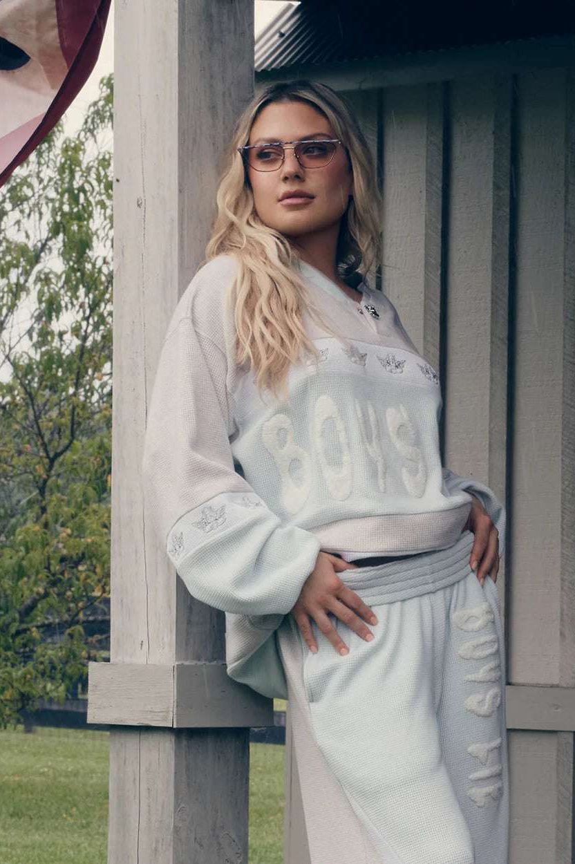 Boys Lie Blue Private School Rider Crewneck by Boys Lie – Sweater – Blue | Spoiled Brat UK