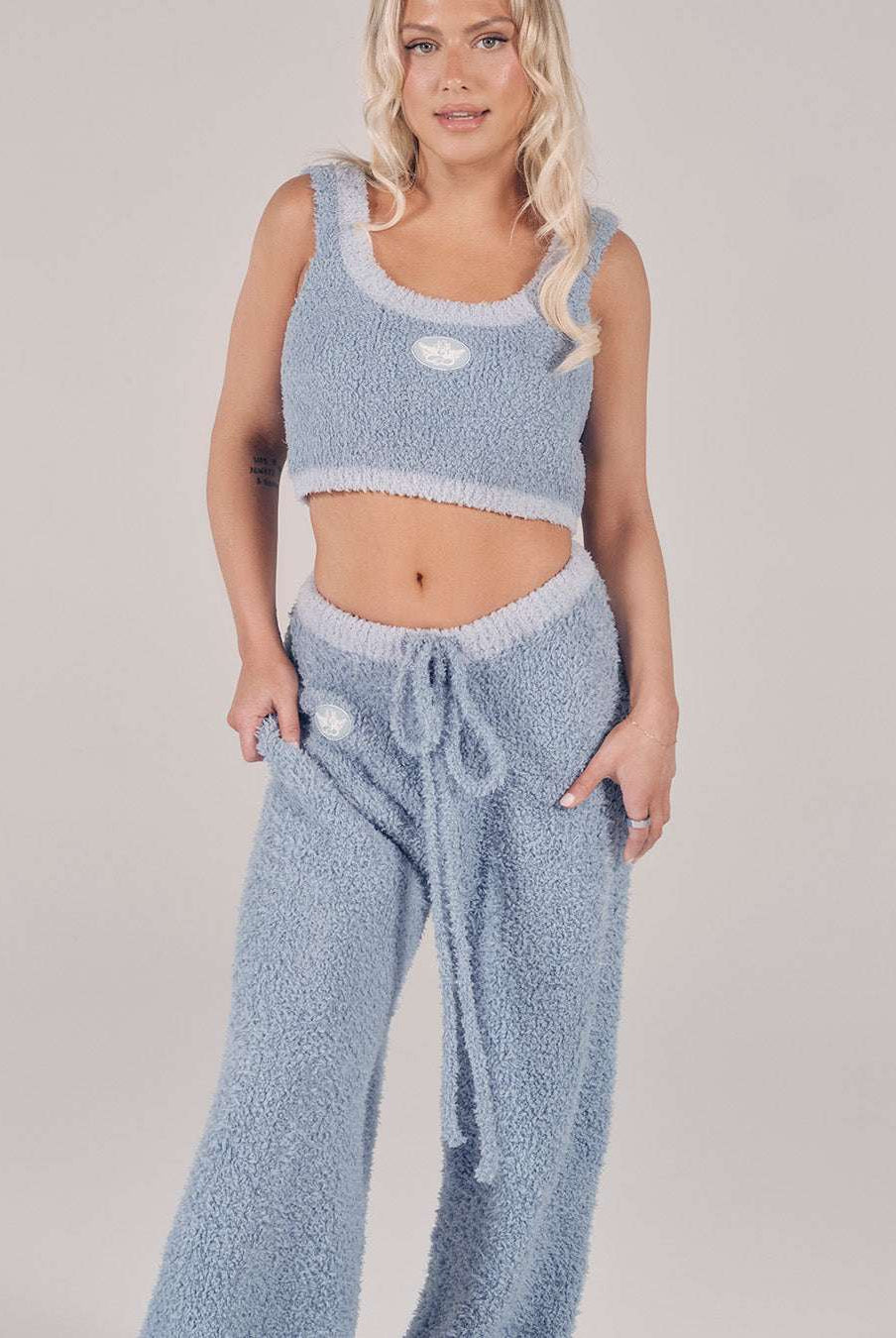 Shop Boys Lie Boys Lie Bodhi Blue Sweatpants Jogger Bottoms for women – premium loungewear and festival fashion at Spoiled Brat