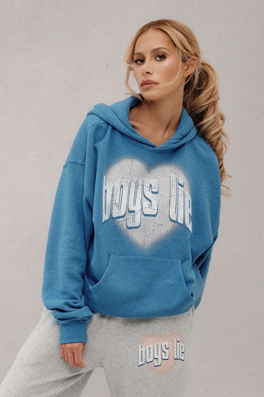 Shop Boys Lie Boys Lie Charmer Racer Hoodie as seen on Chloe Sims Hooded Sweatshirt for women – premium loungewear and festival fashion at Spoiled Brat
