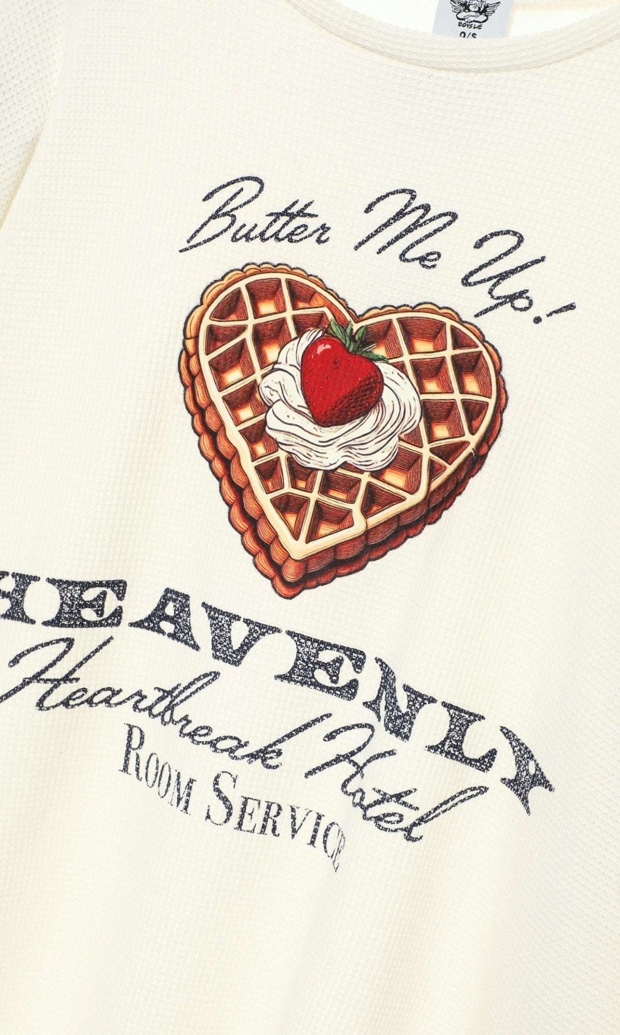 Boys Lie Heavenly Room Service PJ BF Thermal Long Sleeve Tee by Boys Lie – Hooded Sweatshirt – White | Spoiled Brat UK