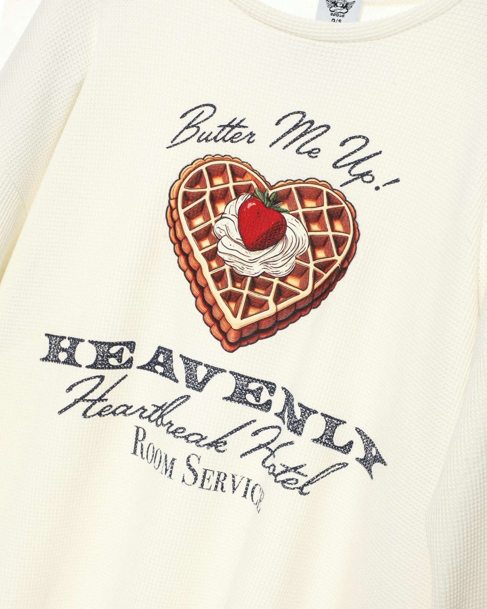 Boys Lie Heavenly Room Service PJ BF Thermal Long Sleeve Tee by Boys Lie – Hooded Sweatshirt – White | Spoiled Brat UK