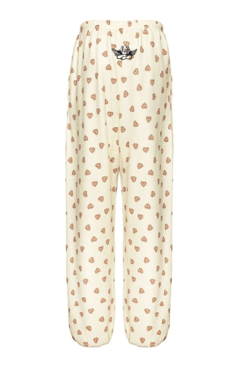 Shop Boys Lie Boys Lie Heavenly Room Service PJ Printed Kimmy Pants as seen on Megan Fox Jogger Bottoms for women – premium loungewear and festival fashion at Spoiled Brat