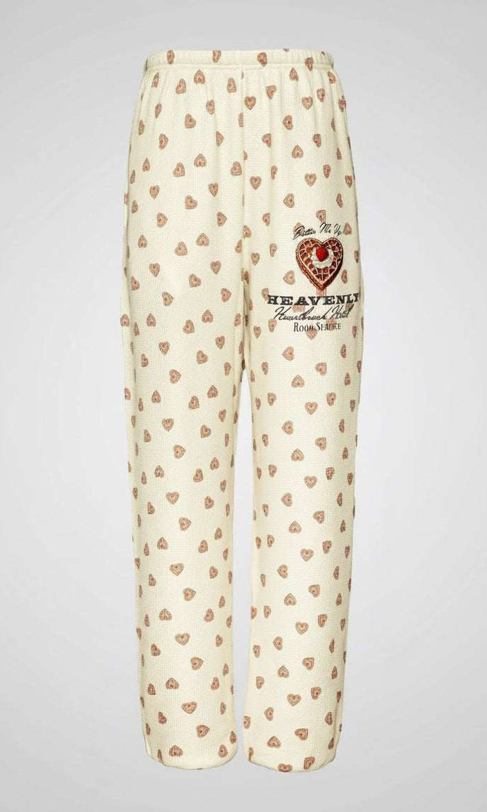 Boys Lie Heavenly Room Service PJ Printed Kimmy Pants by Boys Lie – Jogger Bottoms – White | Spoiled Brat UK