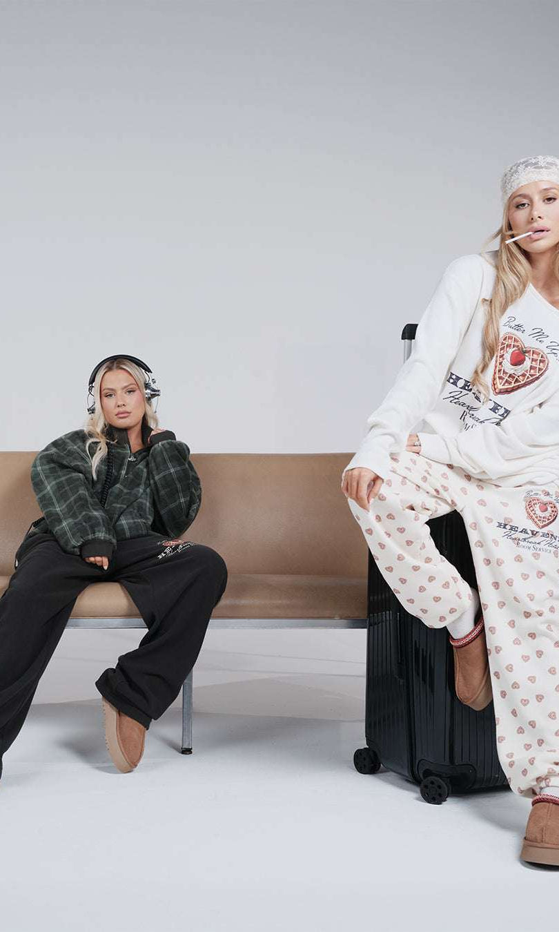 Boys Lie Heavenly Room Service PJ Printed Kimmy Pants by Boys Lie – Jogger Bottoms – White | Spoiled Brat UK