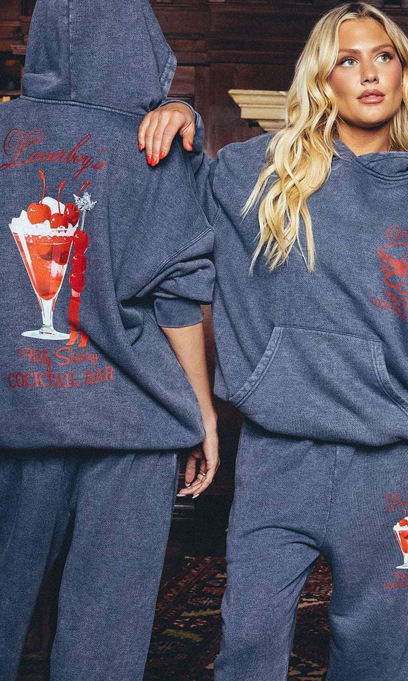 Boys Lie Loverboy Flirty Shirley Racer Hoodie by Boys Lie – Sweater – Blue | Spoiled Brat UK