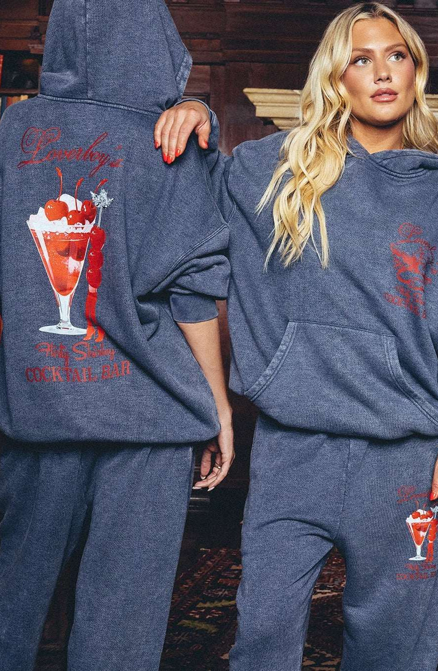 Boys Lie Loverboy Flirty Shirley Racer Hoodie by Boys Lie – Sweater – Blue | Spoiled Brat UK