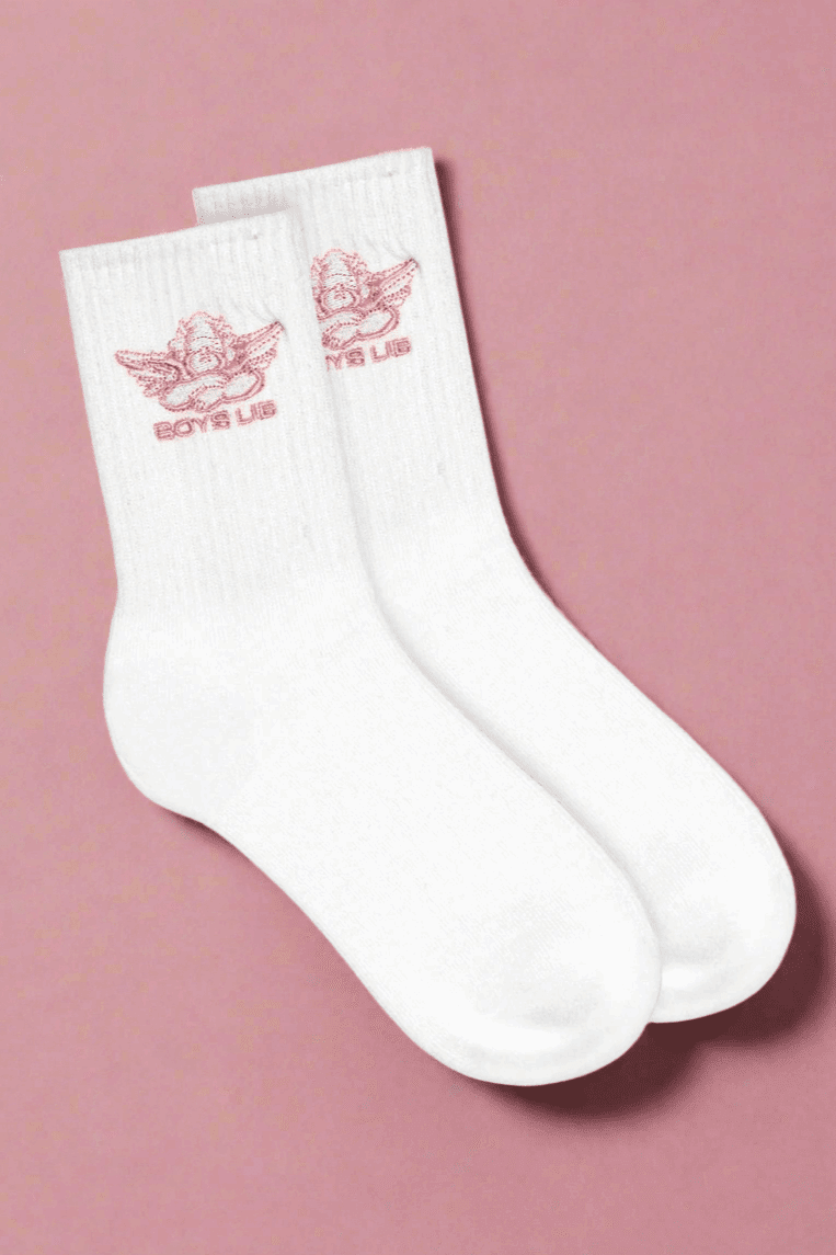 Boys Lie Pink Logo Socks by Boys Lie – Socks – | Spoiled Brat UK