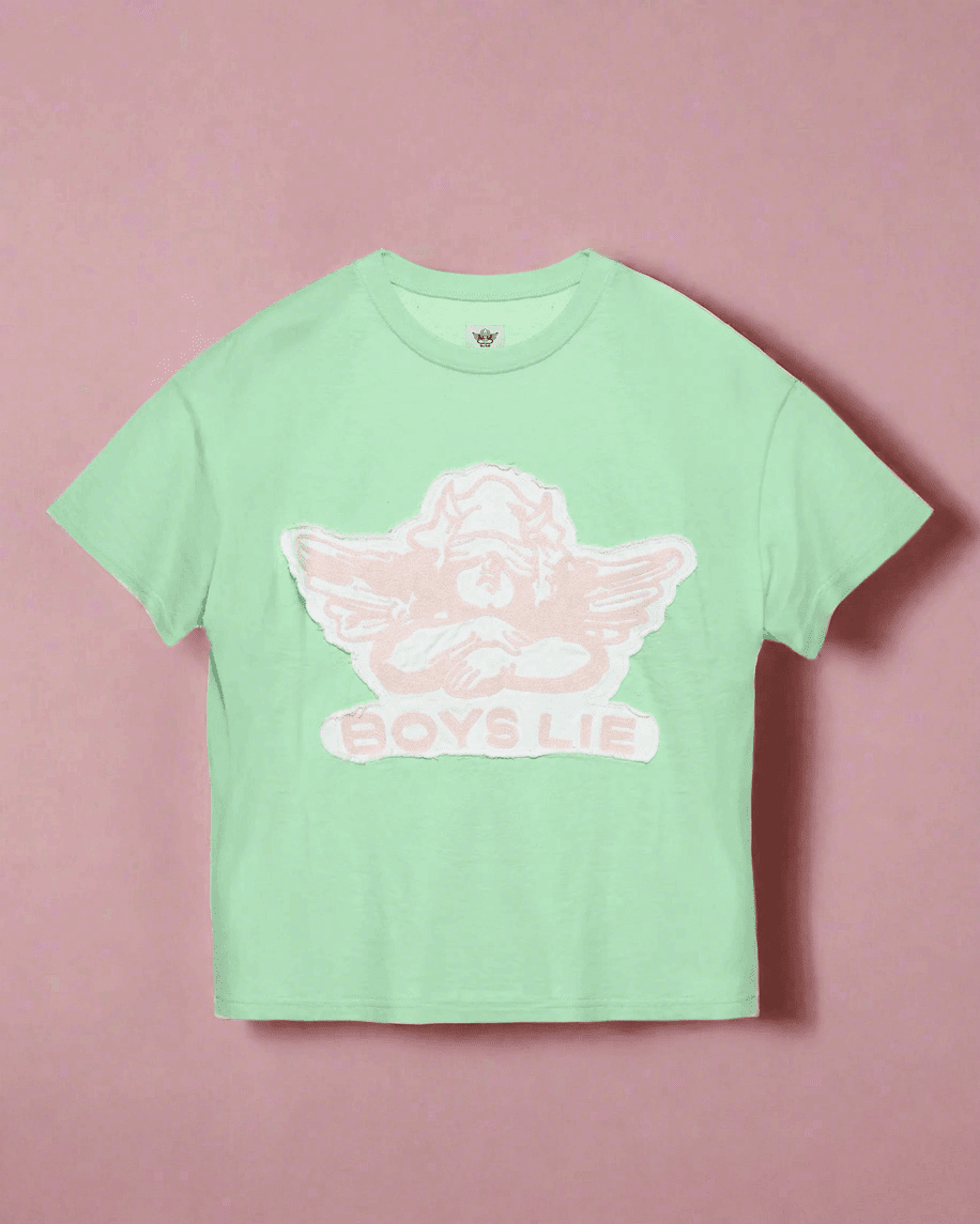 Shop Boys Lie Boys Lie Stitch Me Up Boyfriend Tee Boyfriend T-Shirt for women – premium loungewear and festival fashion at Spoiled Brat