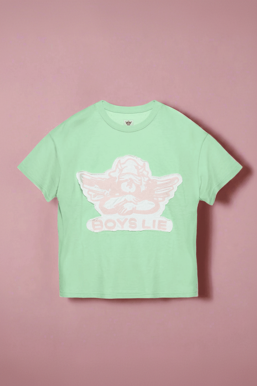Shop Boys Lie Boys Lie Stitch Me Up Boyfriend Tee Boyfriend T-Shirt for women – premium loungewear and festival fashion at Spoiled Brat