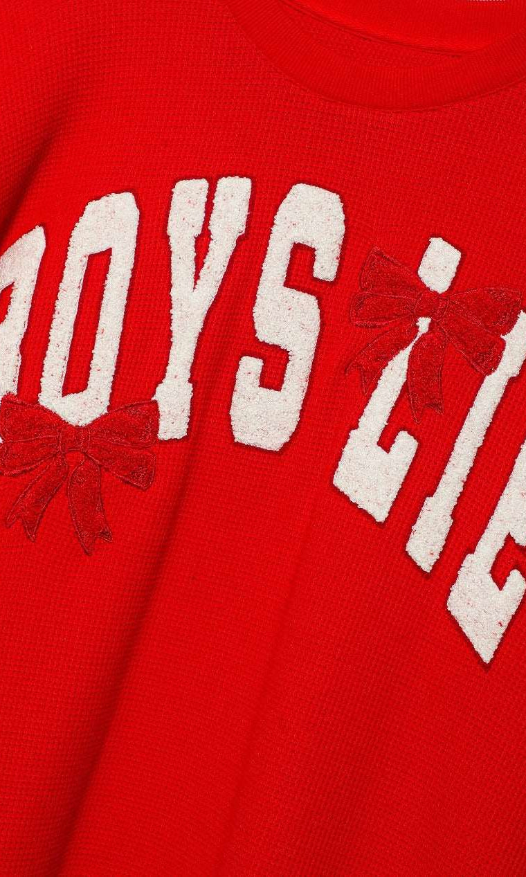 Boys Lie Wrap Me In a Bow Kara Sweater by Boys Lie – Sweater – Red | Spoiled Brat UK